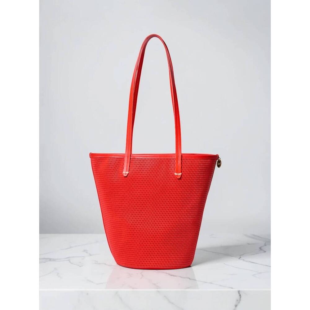 NEW CLARE V. women's choupette - diamond perf bag in bright poppy